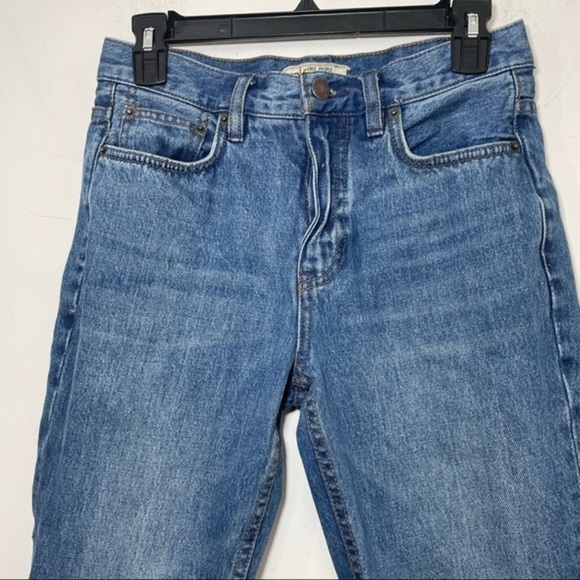 Free People High Rise Release Hem Cropped Jean size 26 blue denim - Picture 5 of 12